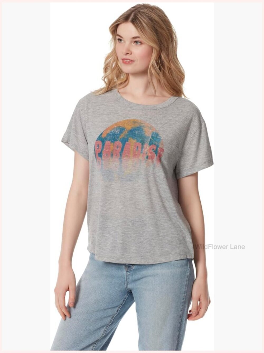 Crew Neck Cotton Tee with Chest Pocket Loose Fit Pullover Top